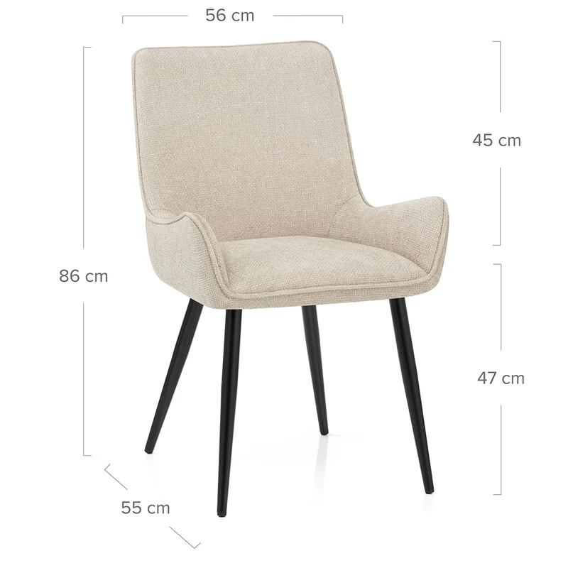 Chaise Tissu - Rene Crème