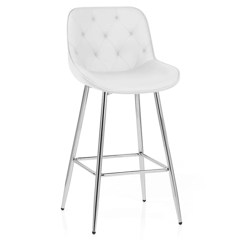 Tabouret de Bar Faux Cuir - Sprint Blanc