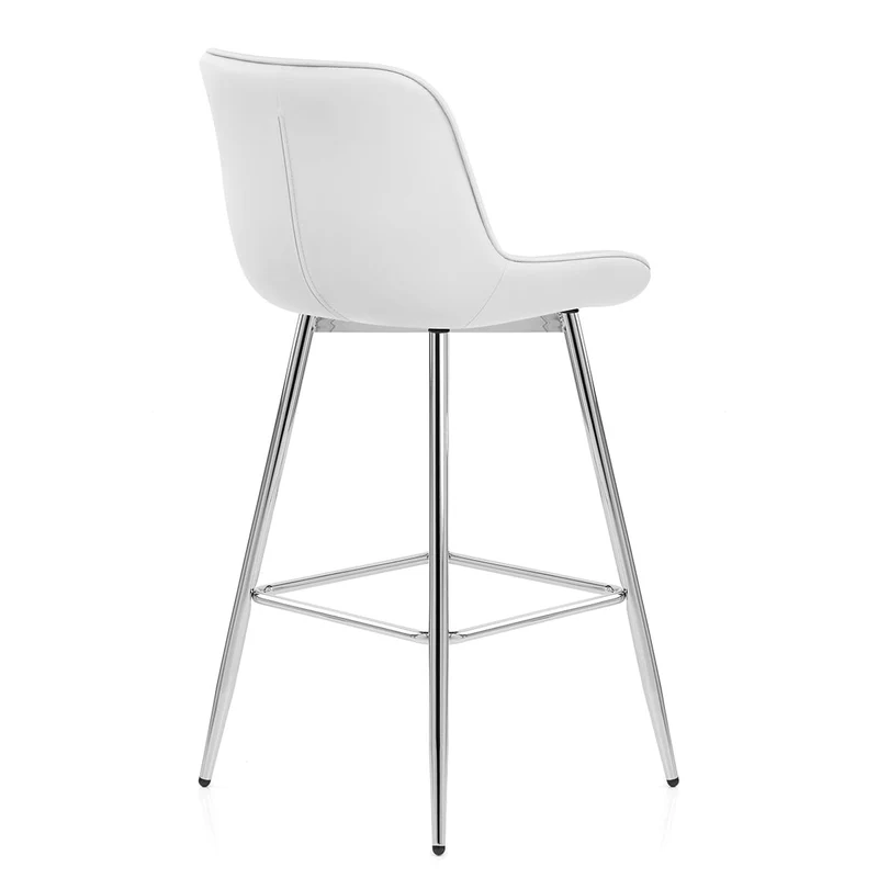 Tabouret de Bar Faux Cuir - Sprint Blanc