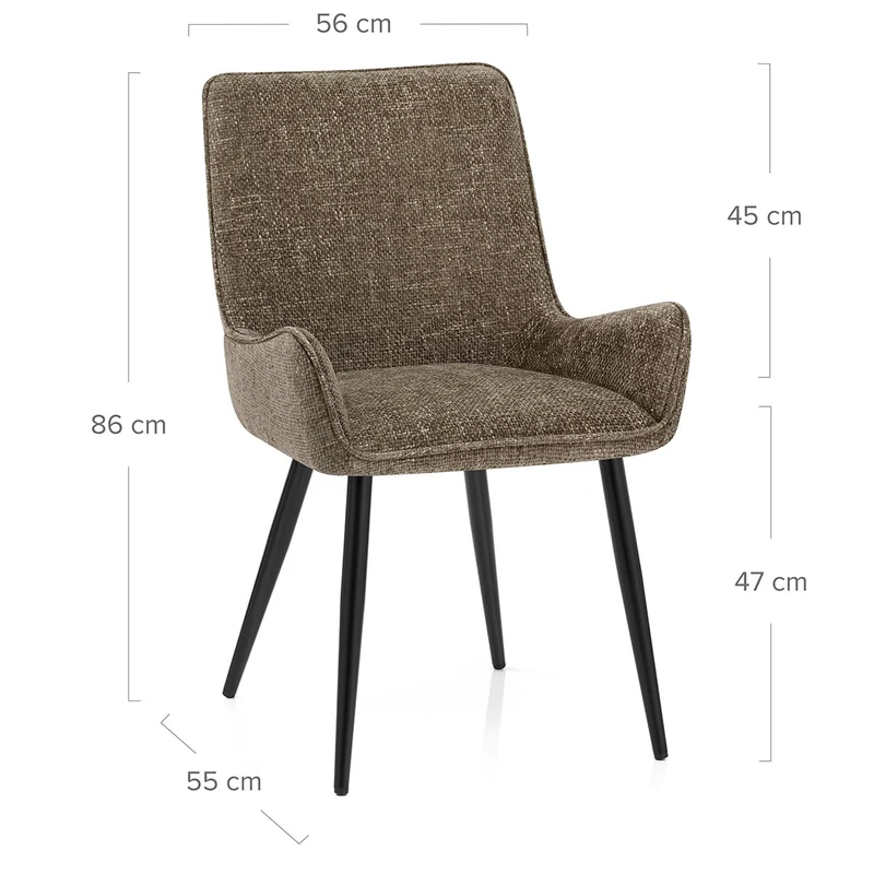 Chaise Tissu - Rene Marron