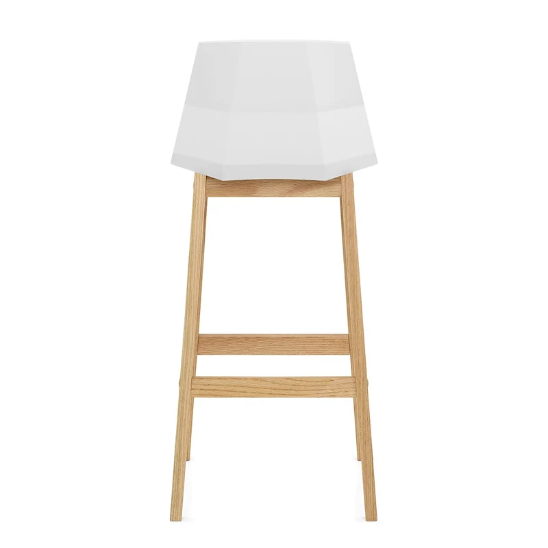 Tabouret de Bar Chêne - Bali Blanc