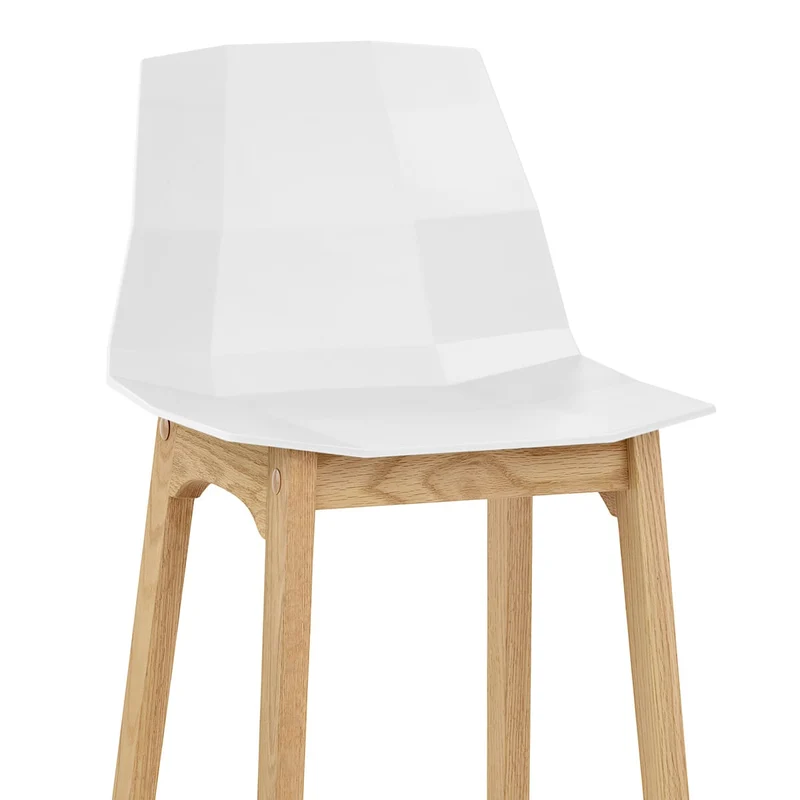 Tabouret de Bar Chêne - Bali Blanc