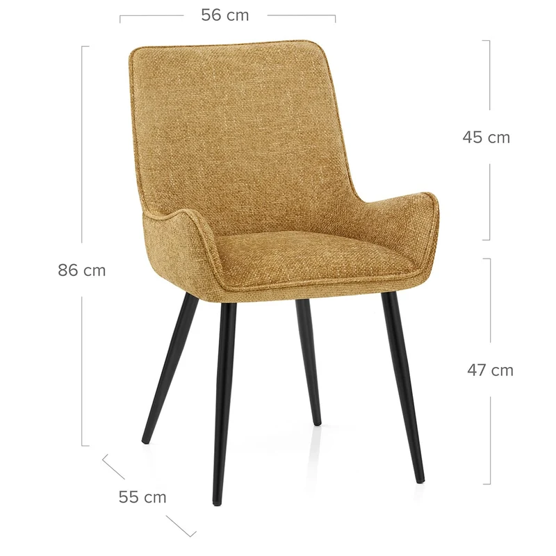Chaise Tissu - Rene Jaune