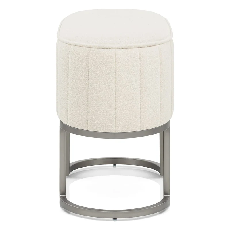 Tabouret Graphite Tissu - Duet Crème