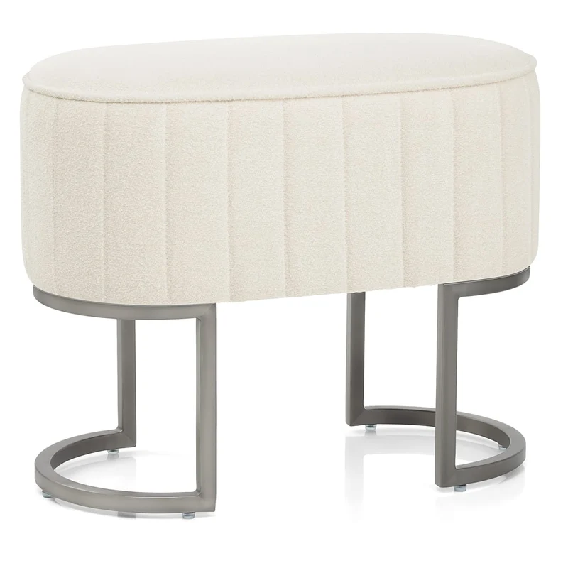 Tabouret Graphite Tissu - Duet Crème