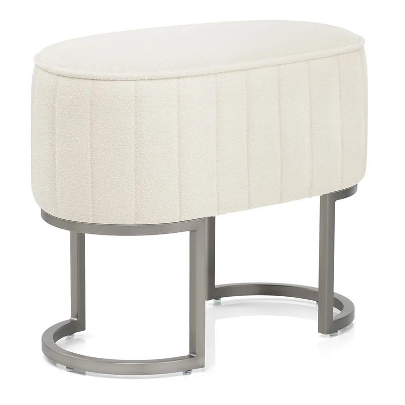 Tabouret Graphite Tissu - Duet Crème