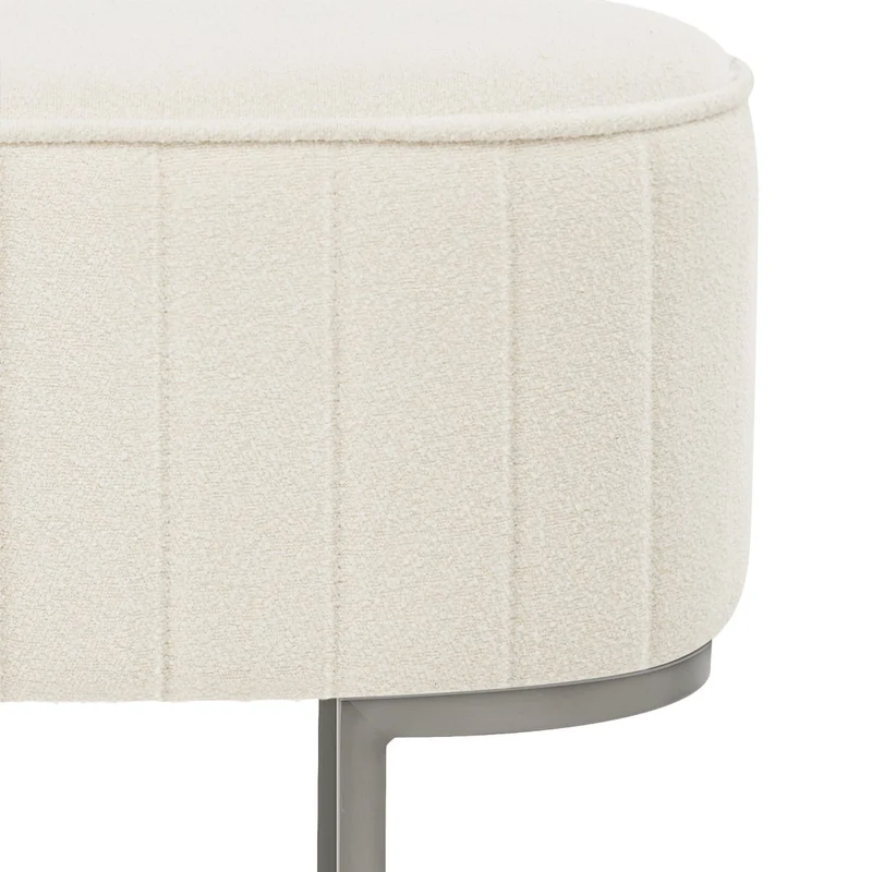 Tabouret Graphite Tissu - Duet Crème