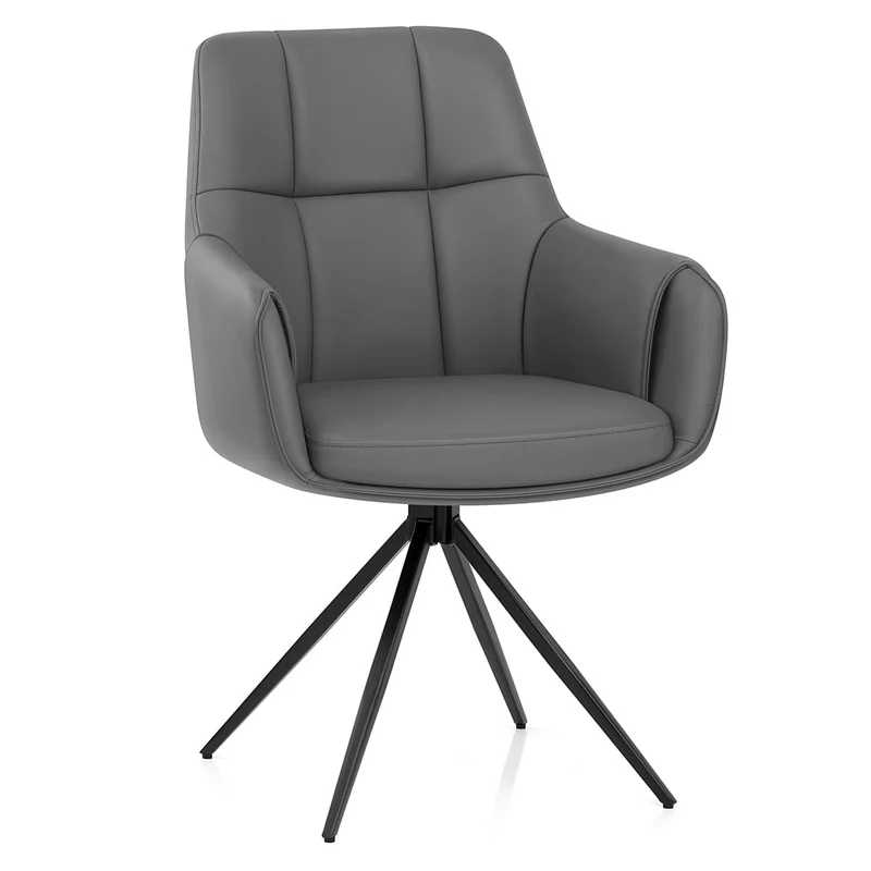 Chaise Faux Cuir - Nina Gris