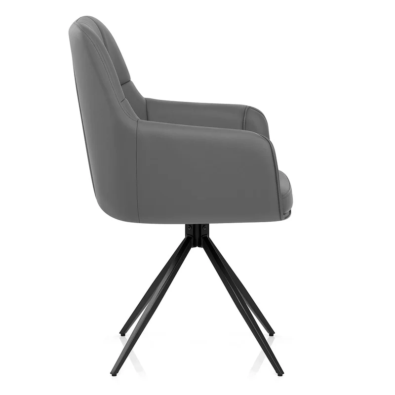 Chaise Faux Cuir - Nina Gris