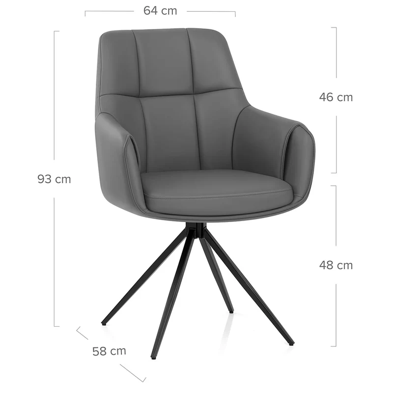 Chaise Faux Cuir - Nina Gris