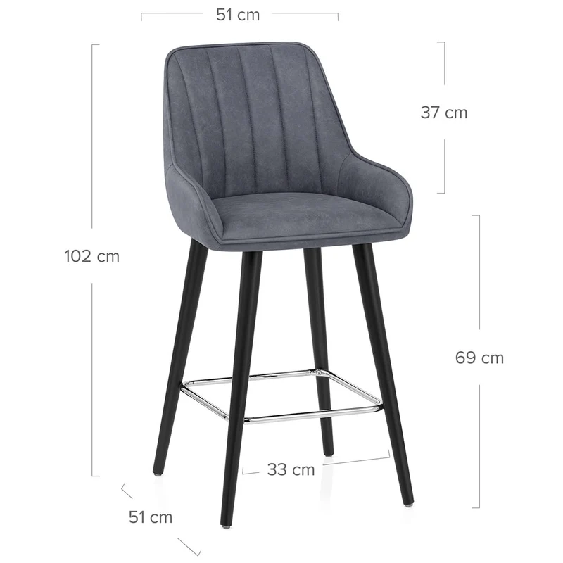 Tabouret de Bar Faux Cuir - Rosa Bleu