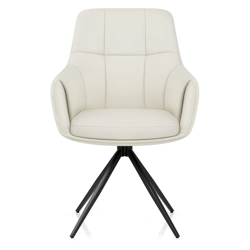 Chaise Faux Cuir - Nina Crème