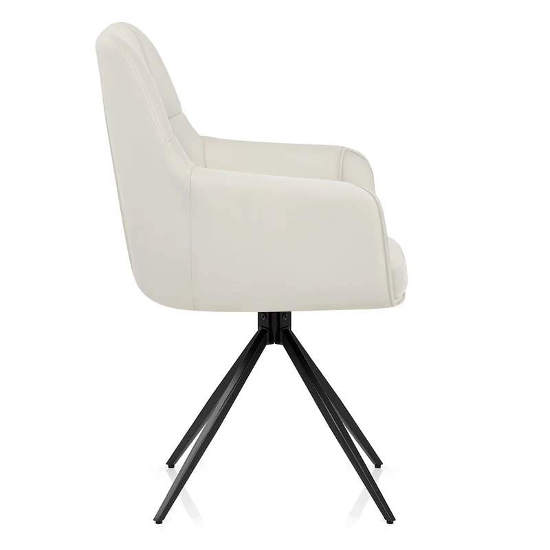 Chaise Faux Cuir - Nina Crème