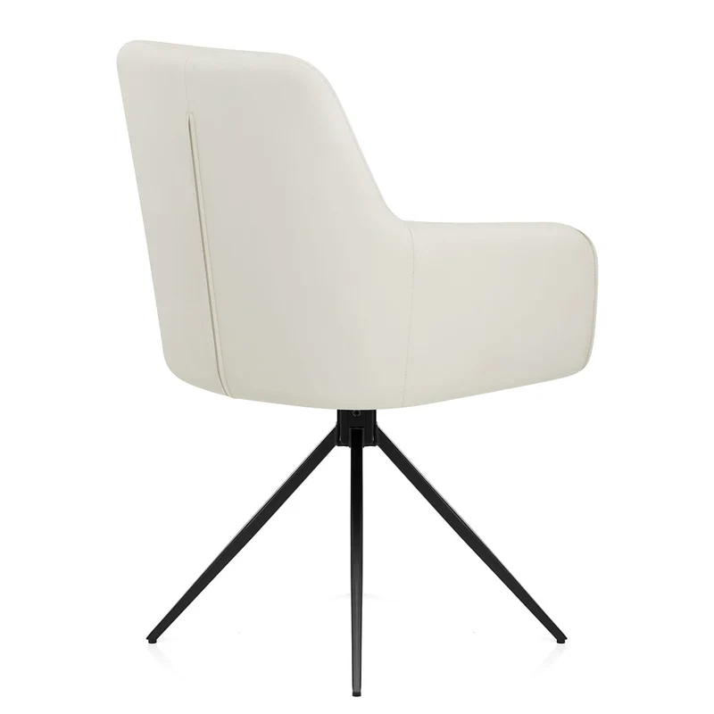Chaise Faux Cuir - Nina Crème