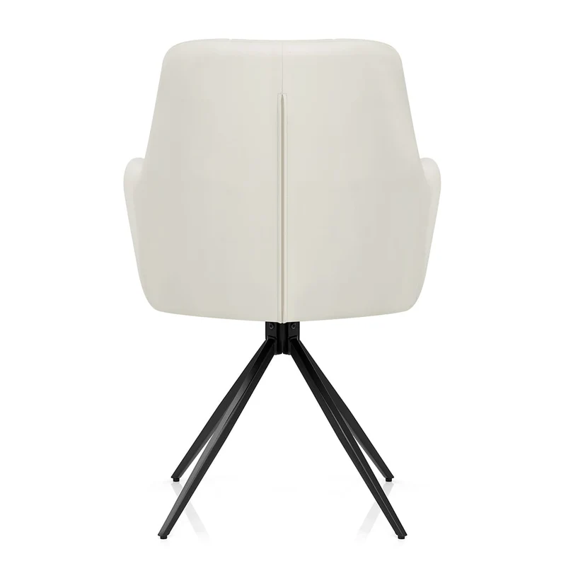 Chaise Faux Cuir - Nina Crème