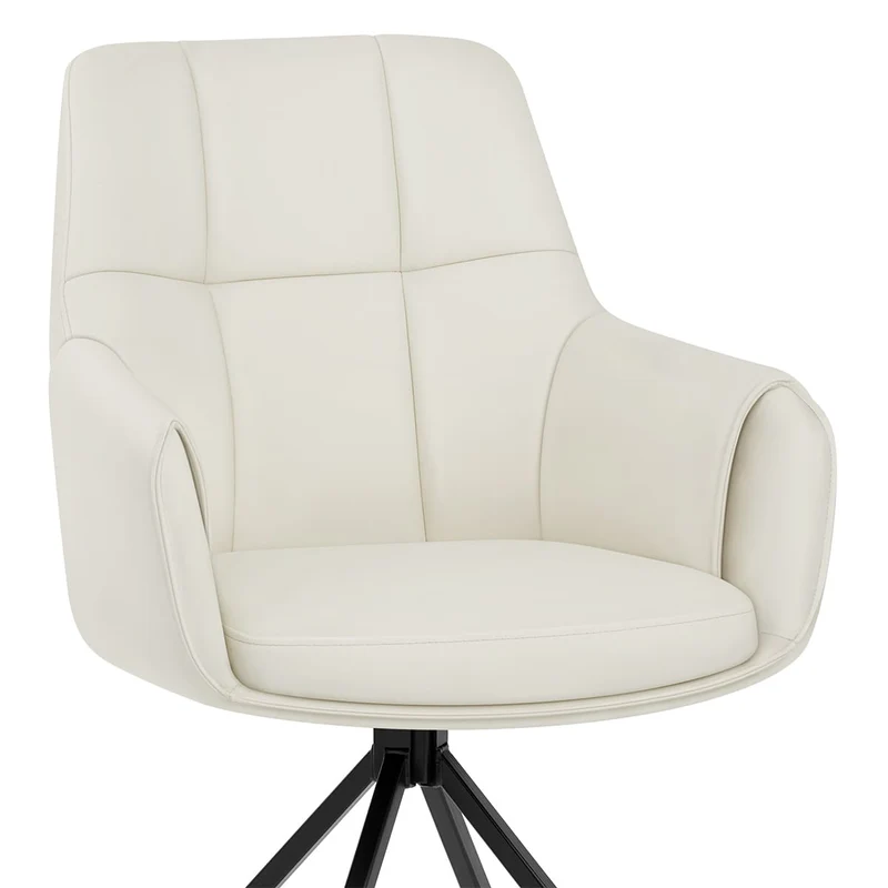 Chaise Faux Cuir - Nina Crème