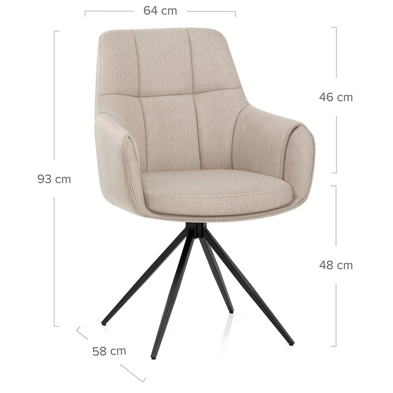Chaise Tissu - Nina Taupe