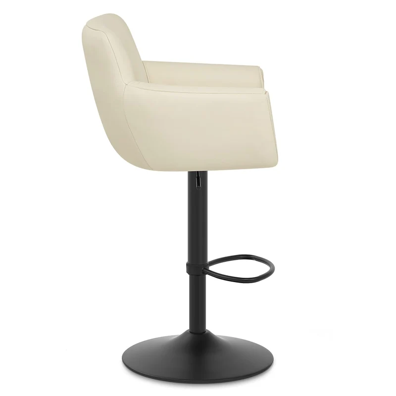 Tabouret Cuir Veritable - Rome Crème