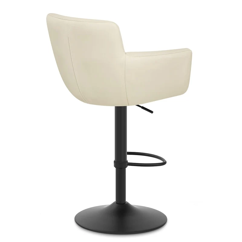 Tabouret Cuir Veritable - Rome Crème