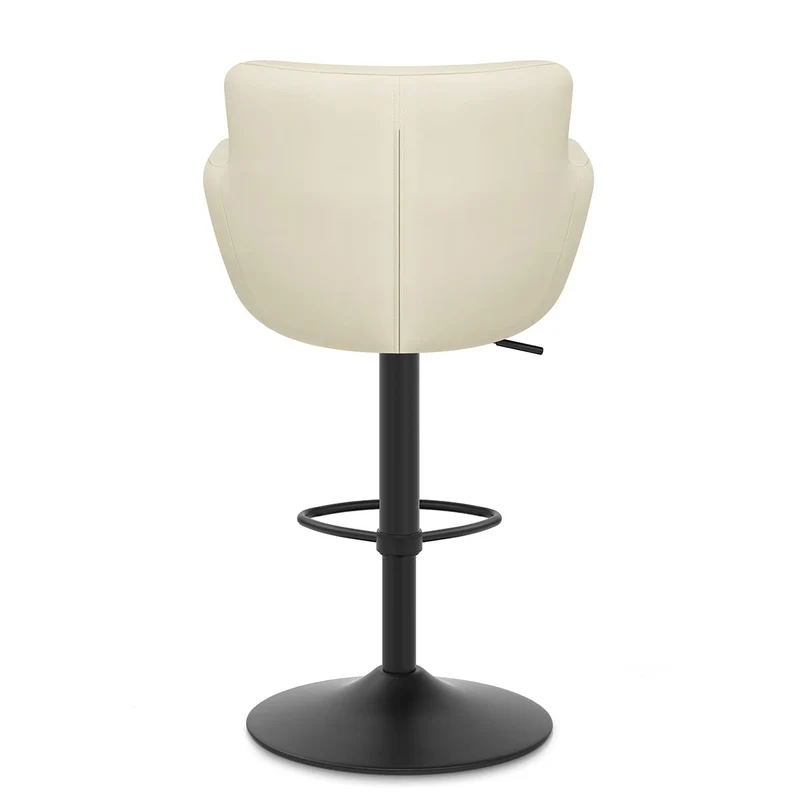 Tabouret Cuir Veritable - Rome Crème