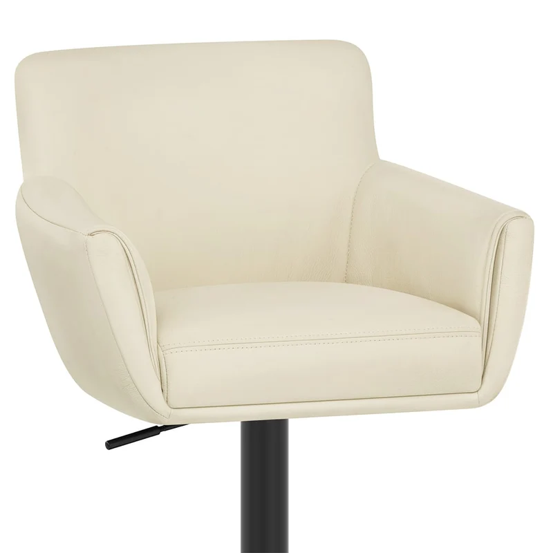 Tabouret Cuir Veritable - Rome Crème