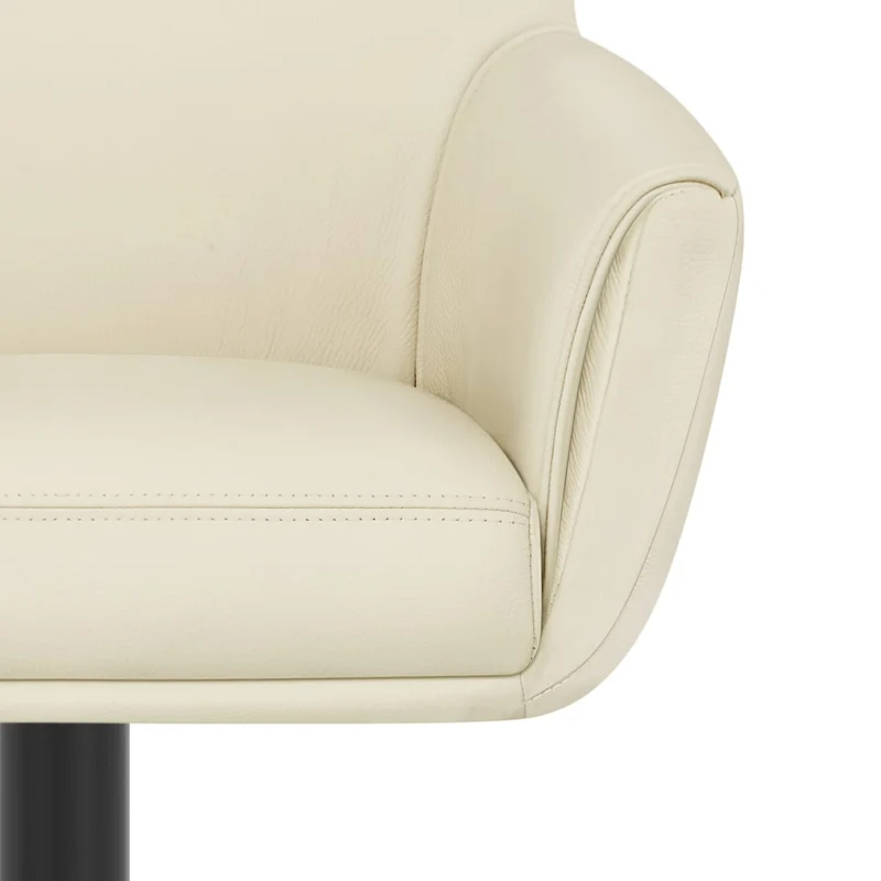 Tabouret Cuir Veritable - Rome Crème