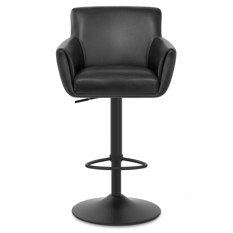 Tabouret Cuir Veritable - Rome Noir