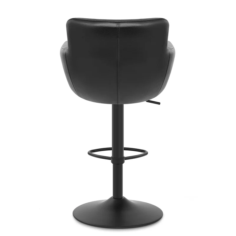 Tabouret Cuir Veritable - Rome Noir