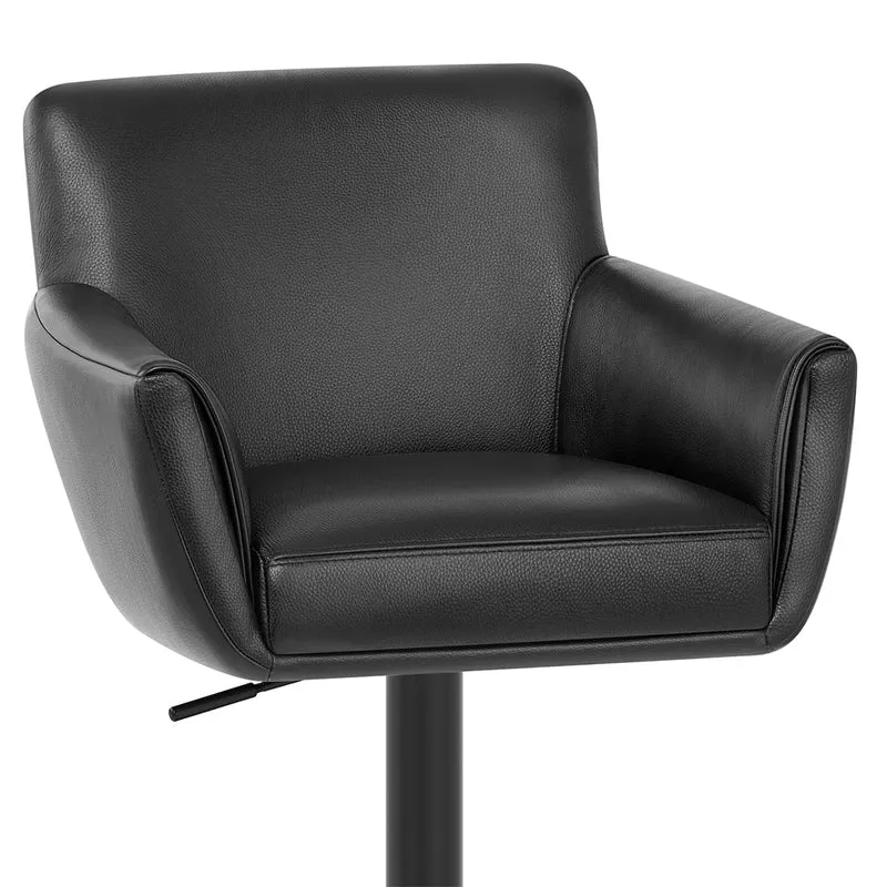 Tabouret Cuir Veritable - Rome Noir