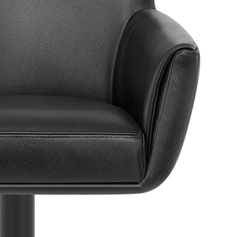 Tabouret Cuir Veritable - Rome Noir