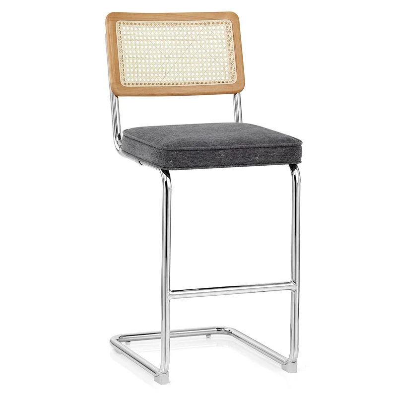 Tabouret de Bar Tissu - Clara Gris
