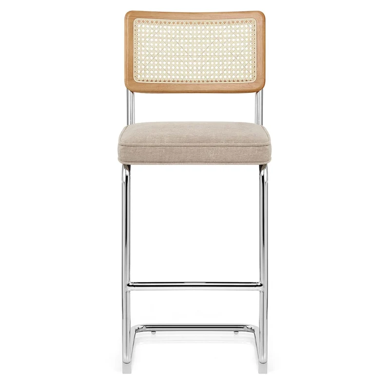 Tabouret de Bar Tissu - Clara Crème