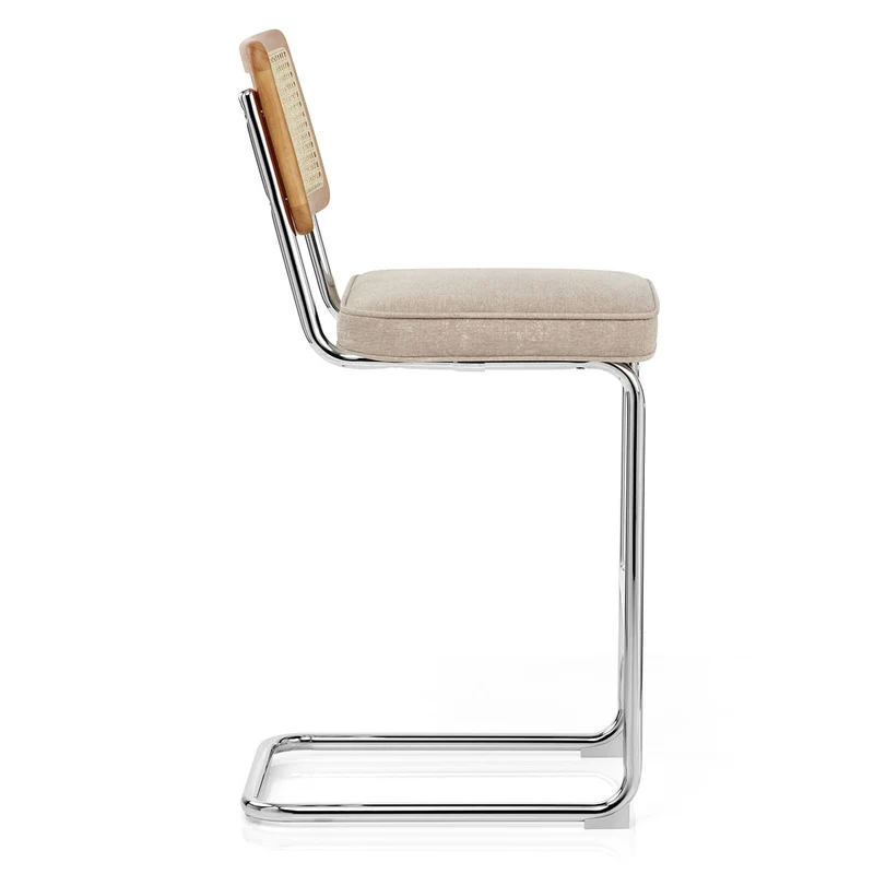 Tabouret de Bar Tissu - Clara Crème