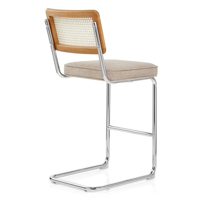Tabouret de Bar Tissu - Clara Crème
