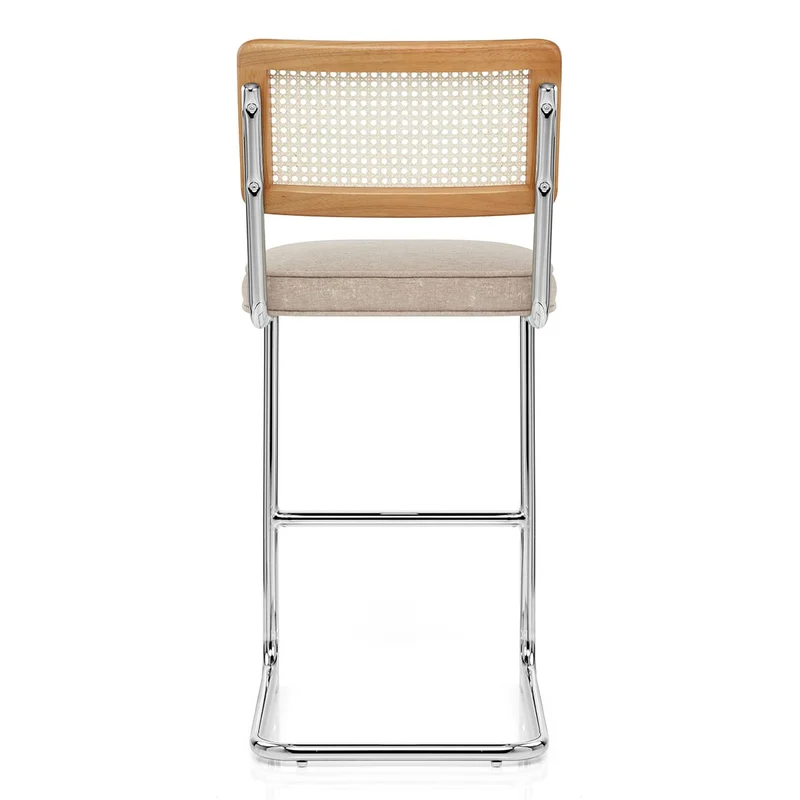 Tabouret de Bar Tissu - Clara Crème