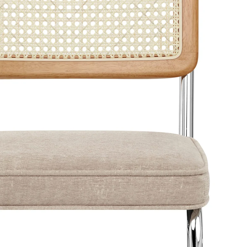 Tabouret de Bar Tissu - Clara Crème
