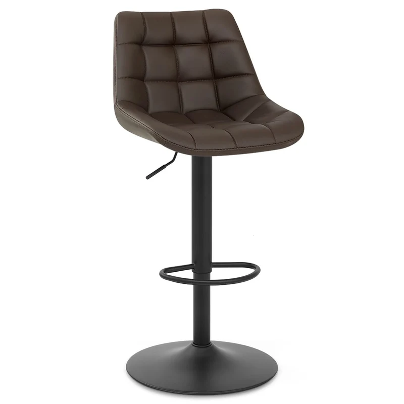 Tabouret de Bar Cuir Véritable - Porto Marron