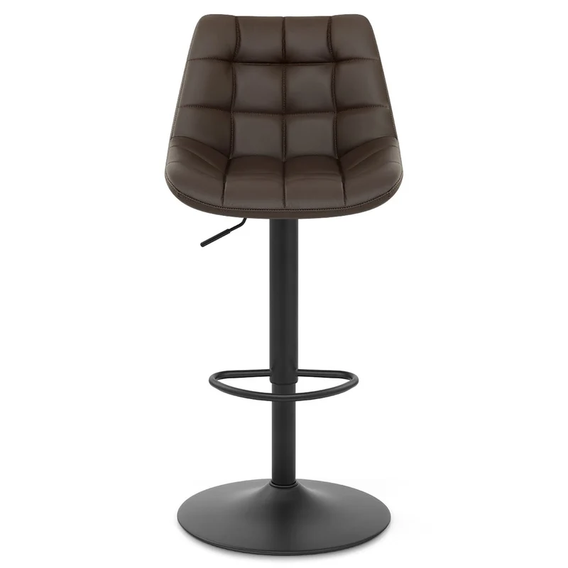 Tabouret de Bar Cuir Véritable - Porto Marron