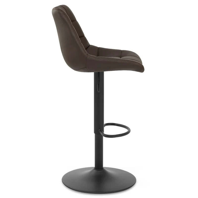 Tabouret de Bar Cuir Véritable - Porto Marron