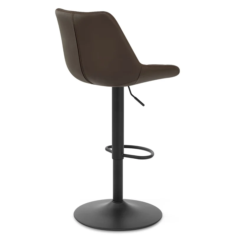 Tabouret de Bar Cuir Véritable - Porto Marron