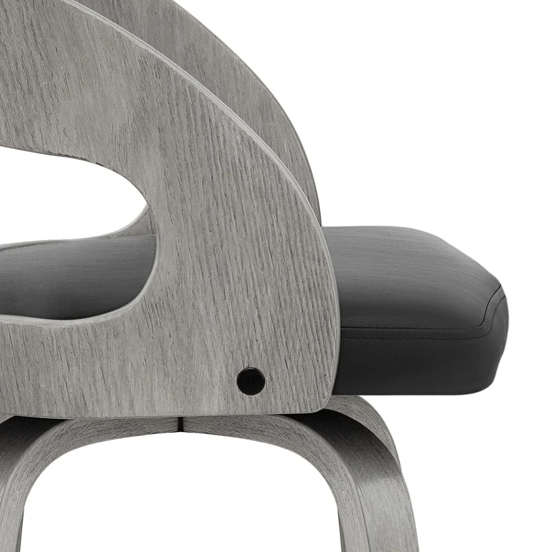 Tabouret Cuir Véritable - Alicia Noir