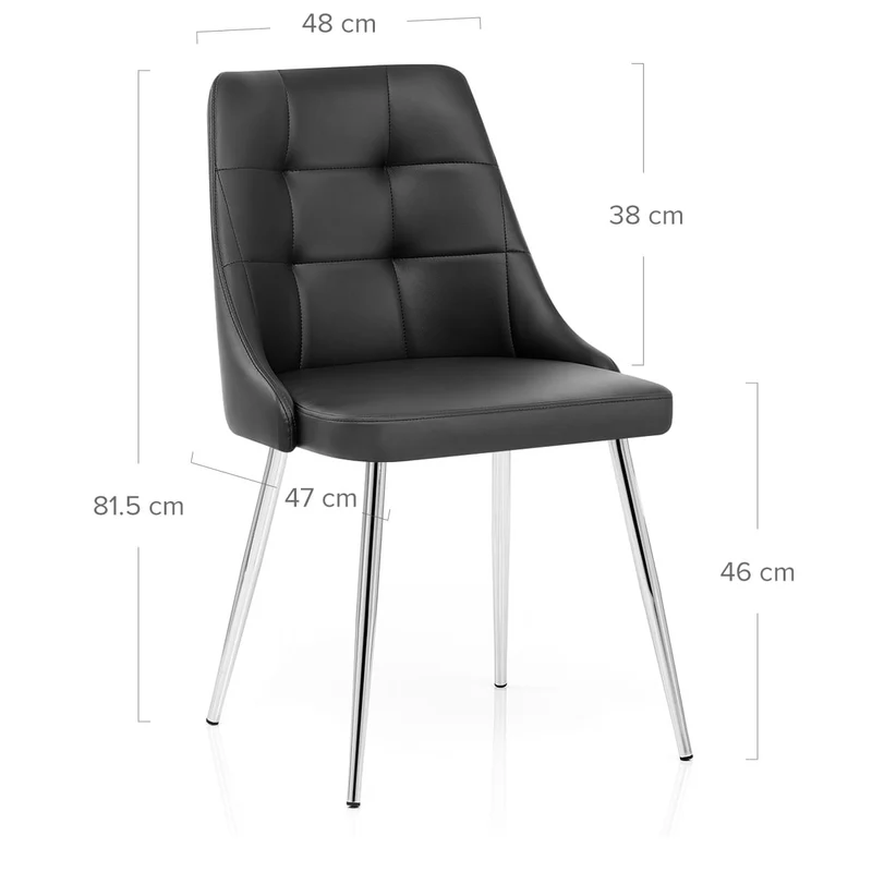 Chaise Faux Cuir - Shanghai Noir