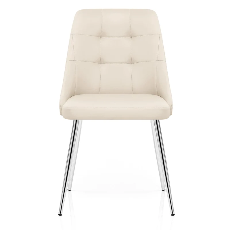 Chaise Faux Cuir - Shanghai Crème