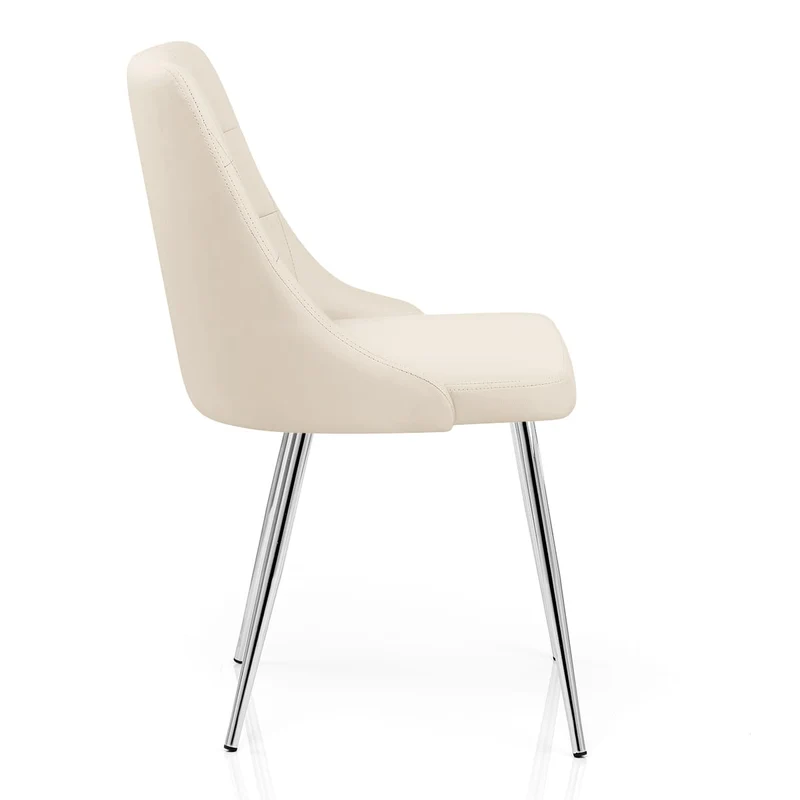Chaise Faux Cuir - Shanghai Crème