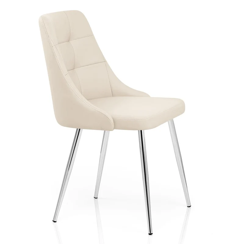 Chaise Faux Cuir - Shanghai Crème