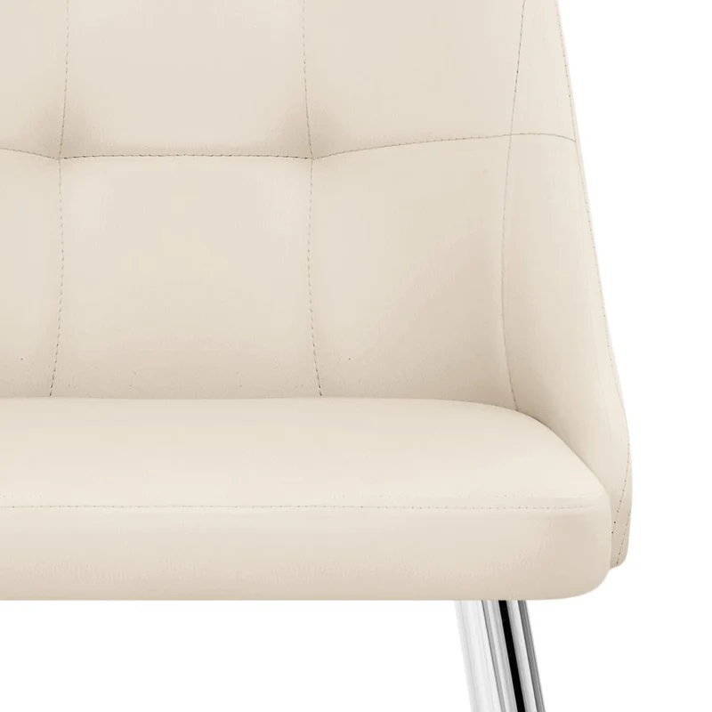 Chaise Faux Cuir - Shanghai Crème