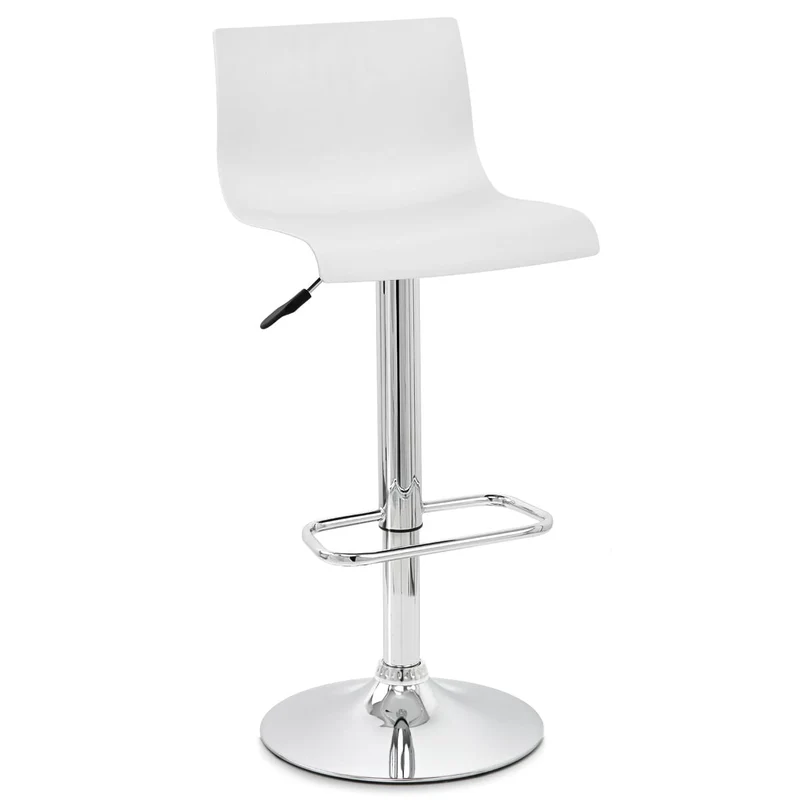Chaise de Bar ABS Chrome - Serena Blanc
