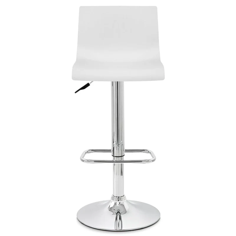 Chaise de Bar ABS Chrome - Serena Blanc