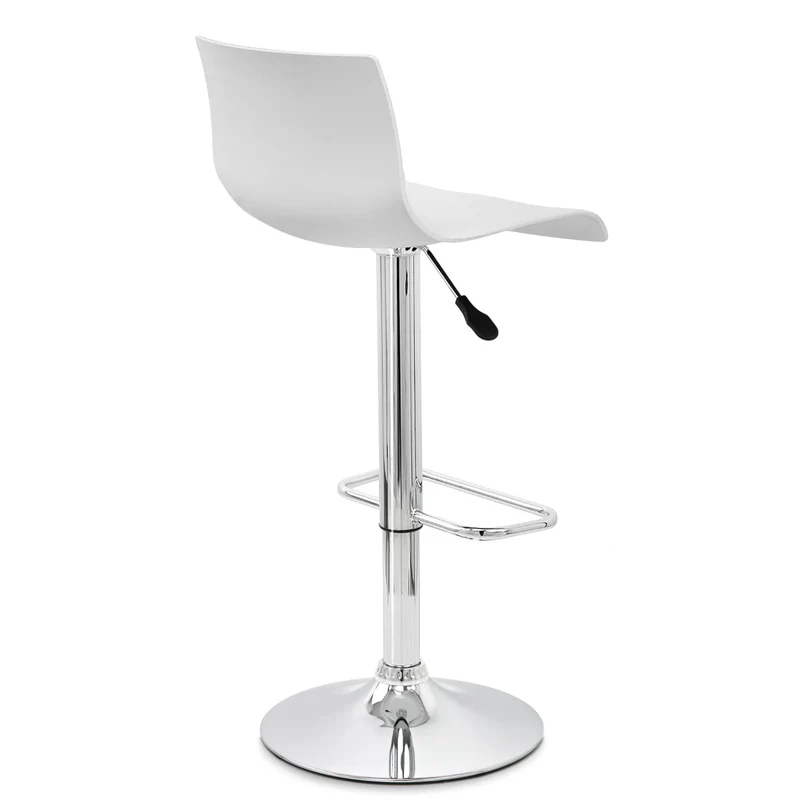 Chaise de Bar ABS Chrome - Serena Blanc