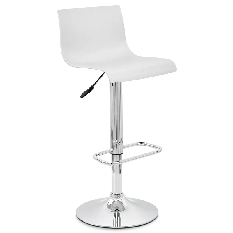 Chaise de Bar ABS Chrome - Serena Blanc